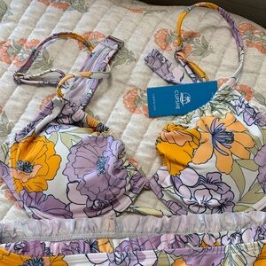 Cupshe Floral Bikini Top and bottom